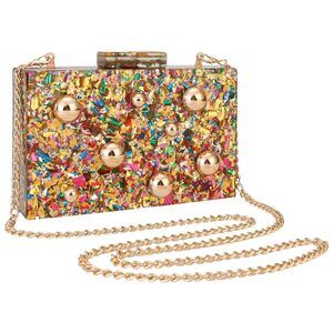 3796 Acrylic Purses and Handbags Multicolor Perspex Geometric Patterns Box